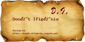 Donát Ifigénia névjegykártya